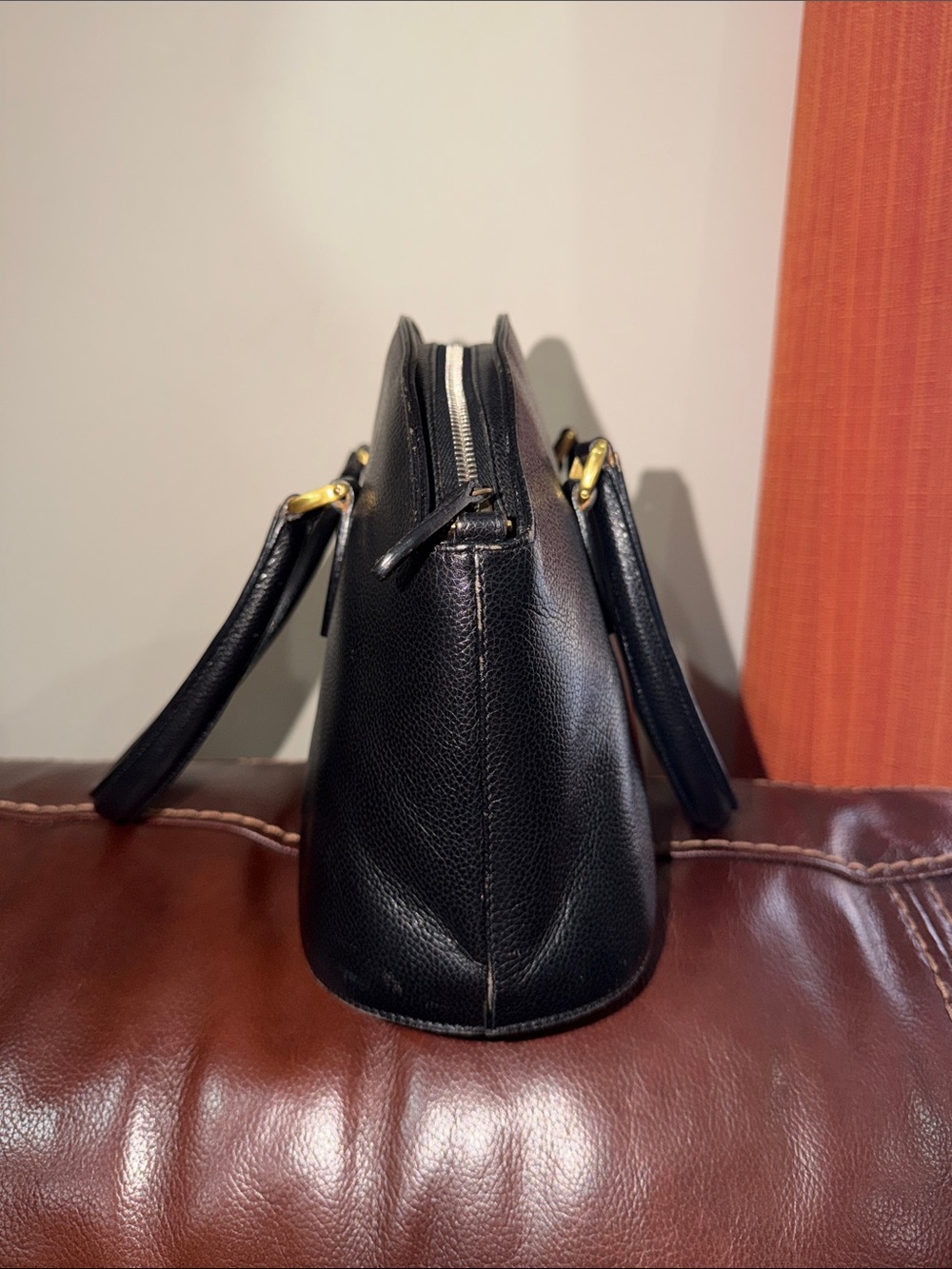 ‼️Vintage Coach Black Leather Satchel - Picture 5 of 12